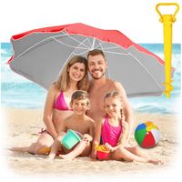 Parasol w kolorze koralowym + stojak