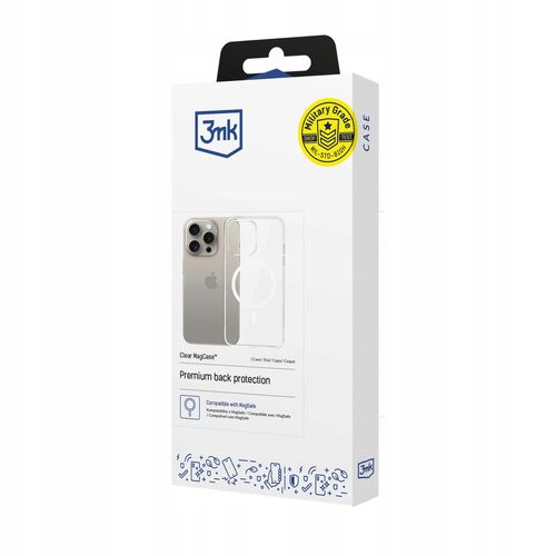 Etui plecki cover z MagSafe na tył Apple iPhone 15 Pro - 3mk Clear MagCase na Arena.pl