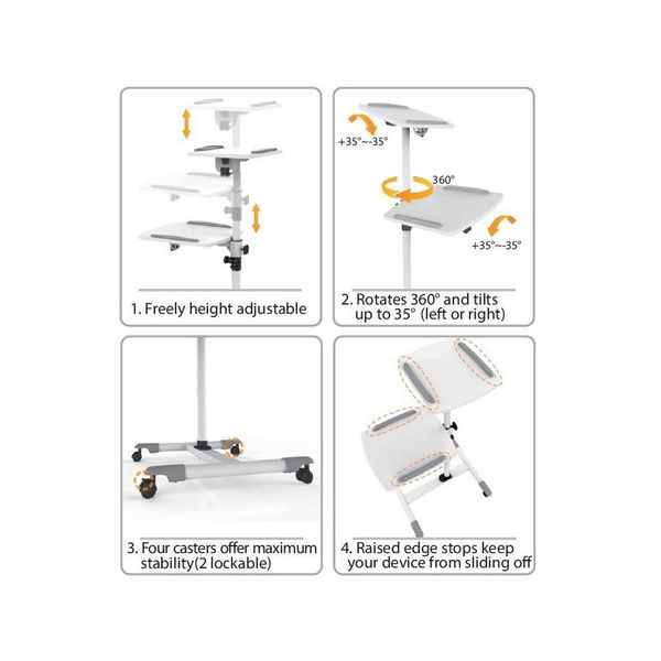 MOBILNY STOLIK PREZENTACYJNY DO PROJEKTORA, LAPTOPA, WYSOKI TECHLY zdjęcie 5