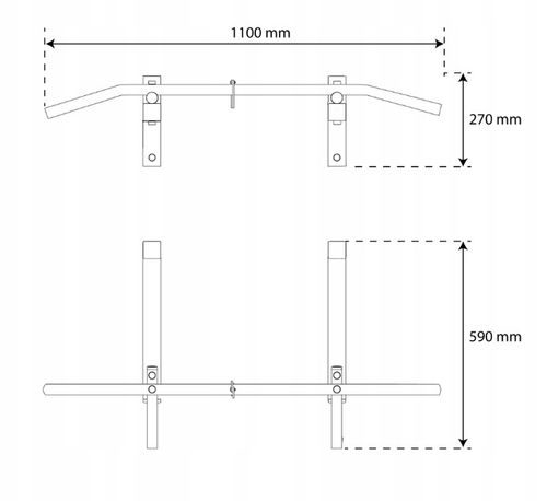 WYTRZYMAŁ DRĄŻEK PORĘCZ DO PODCIĄGANIA DO ŚCIANY 110 CM DO 250KG NA PREZENT na Arena.pl