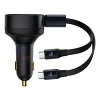 2w1 ładowarka samochodowa 33w 2x usb-c enjoyment czarna