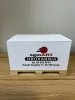 MINIPALETA KARTECZKI do notatek PALETA z nadrukiem UV LOGO GRAFIKA NAPIS