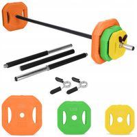 SZTANGA Z OBCIĄŻENIEM BITUMICZNYM ZESTAW GRYF SKŁADANA TRENING SIŁOWY