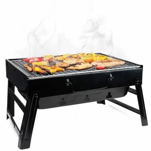 GRILL TURYSTYCZNY PRZENOŚNY SKŁADANY WALIZKA Kempingowy Prostokatny zdjęcie 9
