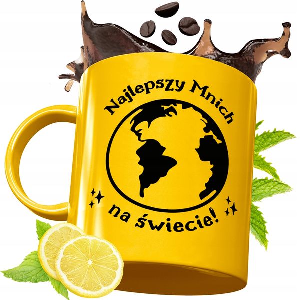 Złoty Kubek Premium Dla Mnicha Prezent Z Nadrukiem Ze Zdjęciem zdjęcie 1