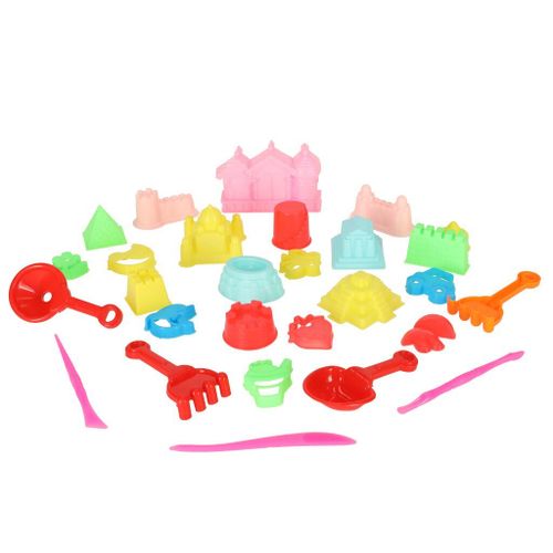 Akcesoria do piasku zabawki foremki łopatki 28el. na Arena.pl