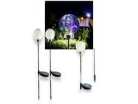 lampa solarna ogrodowa kula rgb - 2szt. 6010