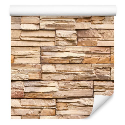 Tapeta Ścienna Do Biura KAMIEŃ ŁUPEK Cegła Wzór 3D na Arena.pl
