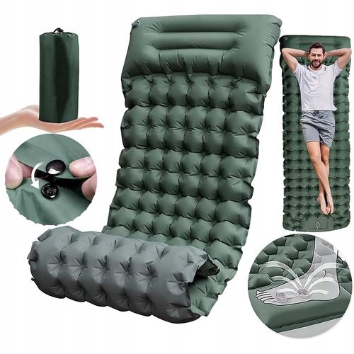 MATA SAMOPOMPUJĄCA KARIMATA DMUCHANA MATERAC 200X70X10CM zPODUSZKĄ MATERAC na Arena.pl