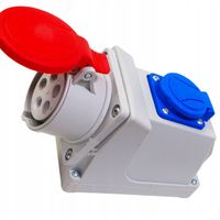 2 x 2 x GNIAZDO SIŁOWE STAŁE KOMBI 16/5P + 16/230V IP44 ELEKTROMET GSC 16/5