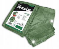PLANDEKA WZMACNIANA zielona 90 g/m2 6 x 8m WODOODPORNA PŁACHTA BRADAS