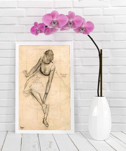 Dancer Adjusting Her Slipper, Edgar Degas - plakat 60x80 cm na Arena.pl