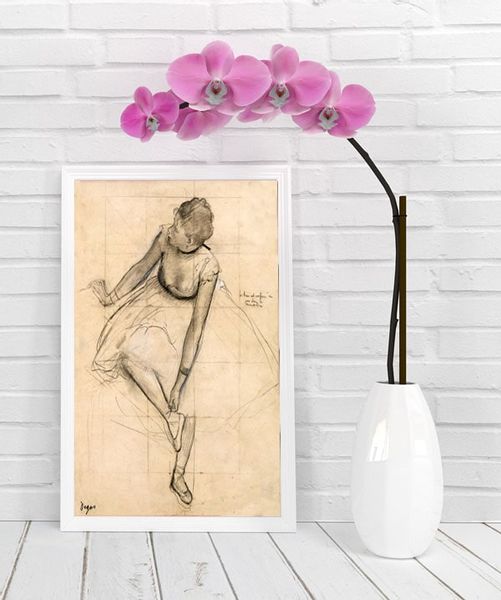 Dancer Adjusting Her Slipper, Edgar Degas - plakat 60x80 cm zdjęcie 2