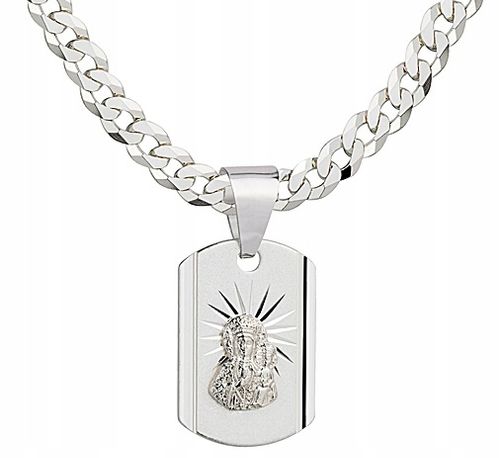 Łańcuszek Srebrny Diamentowany 3,80 mm z Medalikiem pr 925 Grawer Gratis na Arena.pl