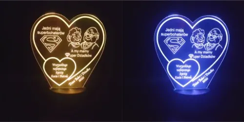 Prezent na Dzień Babci i Dziadka Statuetka dla Dziadków lampka LED + GRAWER na Arena.pl