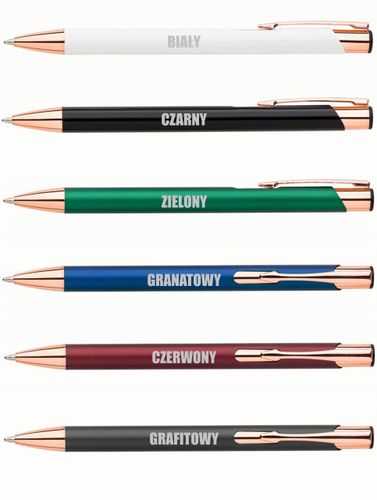 DŁUGOPISY Z GRAWEREM reklamowe 200 szt LOGO dane kontaktowe TWÓJ NAPIS na Arena.pl