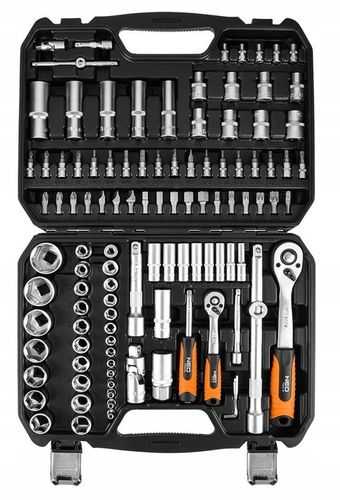 Klucze nasadowe 1/2", 1/4", zestaw 110 elementów Neo 10-211 na Arena.pl