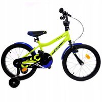 ŻÓŁTY ROWER DZIECIĘCY 18 CALI BOCZNE KÓŁKA DLA CHŁOPCA DZIEWCZYNKI 5-8 LAT