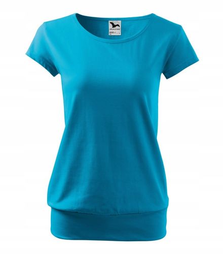 Koszulka bluzka damska luźny krój CITY lturkus XL na Arena.pl