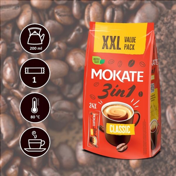 Napój kawowy Mokate 3w1 Classic 24 saszetki zdjęcie 11