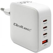 QOLTEC ŁADOWARKA 140W GAN BIAŁA DLA LAPTOP SMARTFON USB C PD QC