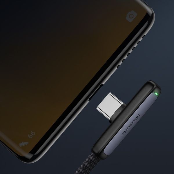 MCDODO KABEL USB-C KĄTOWY SZYBKIE ŁADOWANIE USB TYP C 6A 100W CZARNY 1M zdjęcie 9
