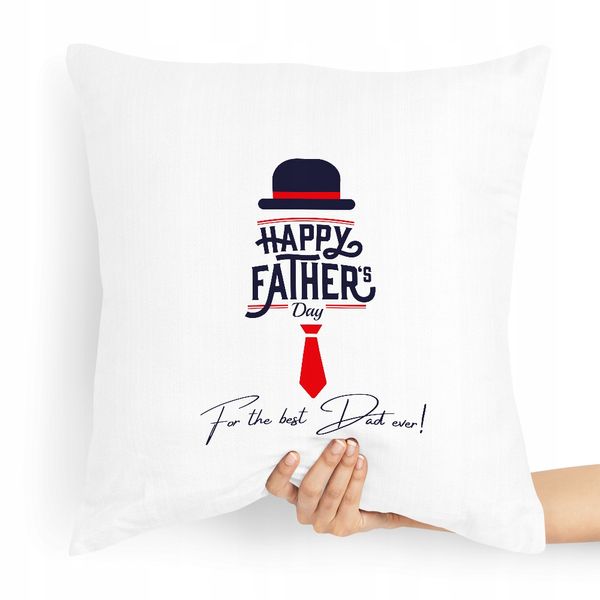 Poduszka Prezent Dla Taty Ojca Happy Father's Day Z Nadrukiem Ze Zdjęciem zdjęcie 1