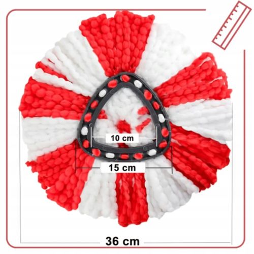 6 x WKŁAD DO MOPA OBROTOWEGO TURBO ZAMIENNIK Vileda KOŃCÓWKA CHŁONNY ZAPAS na Arena.pl