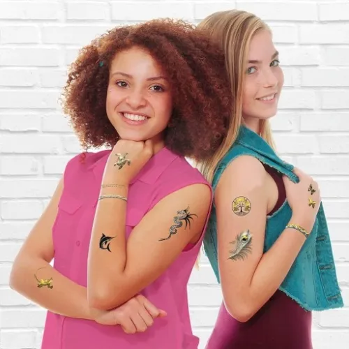 Tatuaże Brokatowe Dla Dzieci DUŻO Szablonów + 6 BROKATÓW Świecących w NOCY na Arena.pl