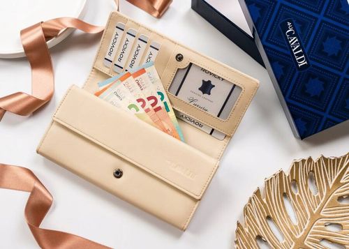 elegancki, duży portfel damski ze skóry ekologicznej - 4u cavaldi na Arena.pl