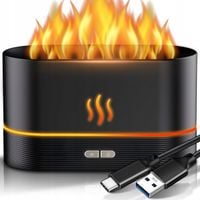 NAWILŻACZ POWIETRZA KOMINEK DYFUZOR AROMATERAPIA LAMPKA LED EFEKT OGNIA \