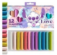 plastelina szkolna pastelowa 12 kolorów lilo i stitch 1989 5374