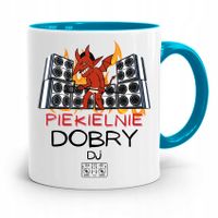 Dla Dja Muzyka Kubek Błękitny Piekielnie Dobry Z Nadrukiem Ze Zdjęciem