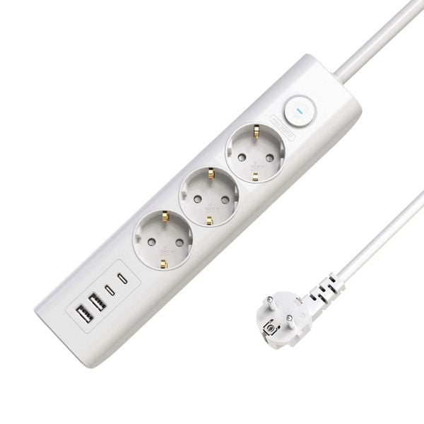 MicroConnect 3-way USB Schuko Power Strip zdjęcie 1