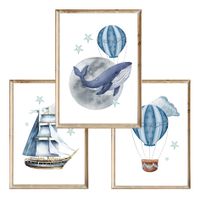 Zestaw trzech plakatów dla dzieci Morski Świat