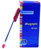 długopis 36szt. czerwony schemat