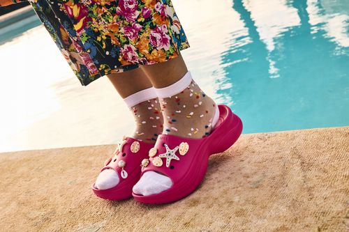 Damskie Buty Klapki Platforma Koturn Crocs Classic Bae 211108 Slide 38-39 na Arena.pl