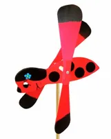 Wiatrak odstraszacz ogrodowy DUŻY 47cm biedronka