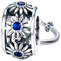 CHARMS KWIATKI srebro koralik beads cyrkonia charmsy srebro pr 925 S925