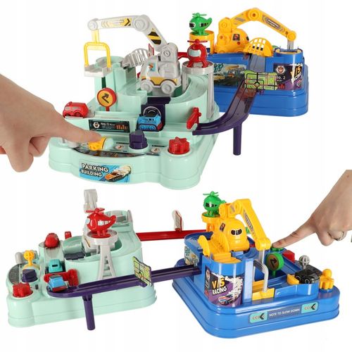 MEGA INTERAKTYWNY TOR PRZESZKÓD WYŚCIGOWY 2 GRACZY POJAZDY + HELIKOPTERY na Arena.pl