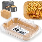 PAPIER DO PIECZENIA WKŁADKI DO FRYTKOWNICY AIRFRYER 22x14CM 50szt BERDSEN