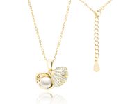 ZŁOCONY NASZYJNIK CELEBRYTKA MUSZLA PERŁA PEREŁKA