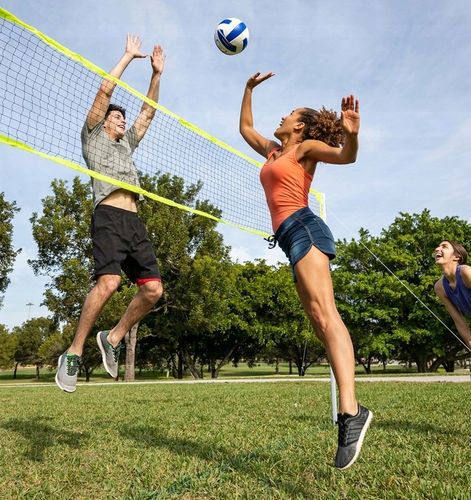 SIATKA do SIATKÓWKI BADMINTONA zestaw do gry plażowej słupki DUNLOP na Arena.pl