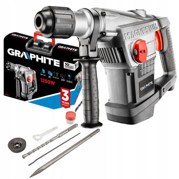 GRAPHITE MŁOT UDAROWY UDAROWO - OBROTOWY SDS MAX udar 10J 1250W 58G874 zdjęcie 1
