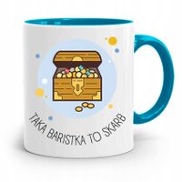 Dla Baristy Baristki Kawiarki Kubek Błękitny Z Nadrukiem Ze Zdjęciem