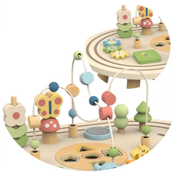 TOOKY TOY Drewniany Stolik Aktywności Safari zdjęcie 3