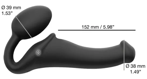 strap-on-me vibrating bendable strap-on m czarny, 3 silniki, silikon na Arena.pl