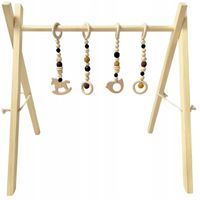Zestaw Stojak edukacyjny naturalny + 4 zawieszki, Baby Gym !