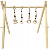 Zestaw Stojak edukacyjny naturalny + 4 zawieszki, Baby Gym !