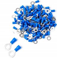 2x Konektor oczkowy niebieski 1/4 fi 10 AWG 16-22